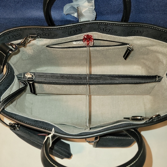 NWT DOONEY & BOURKE Double Handle Canvas 2-way Tote - BLACK - Picture 9 of 11